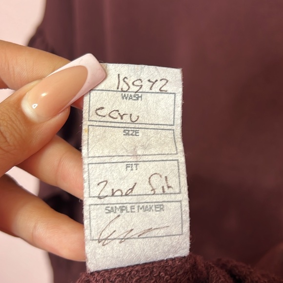 Current Elliott The Ruffle Sweatshirt Cabernet. Size 3/L - Picture 6 of 10